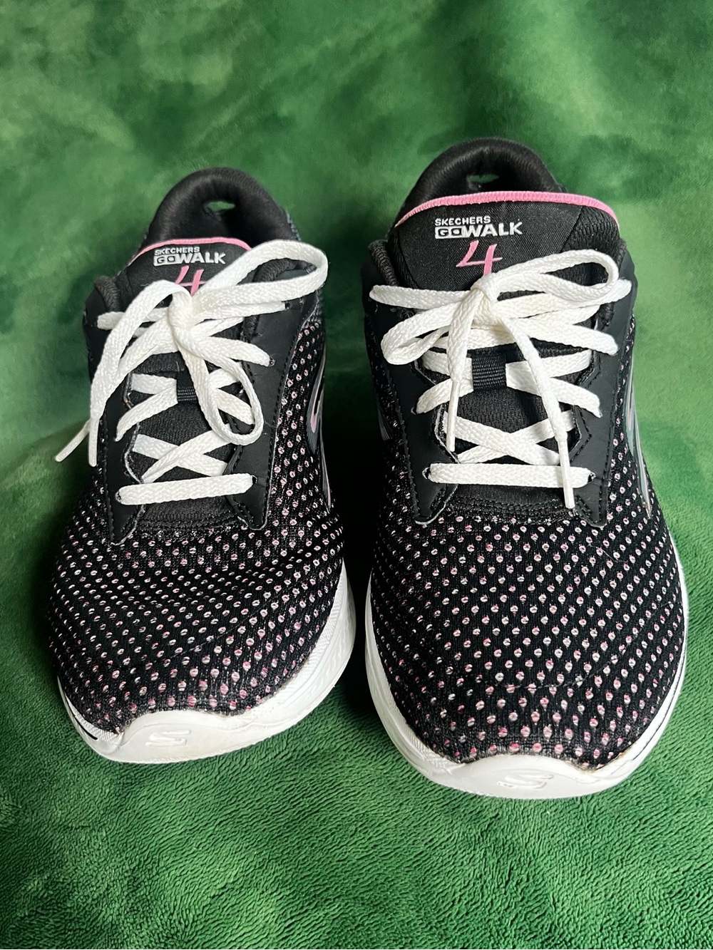 Skechers Black & Pink Women's Athletic Walking Sneakers - Picture 4 of 8